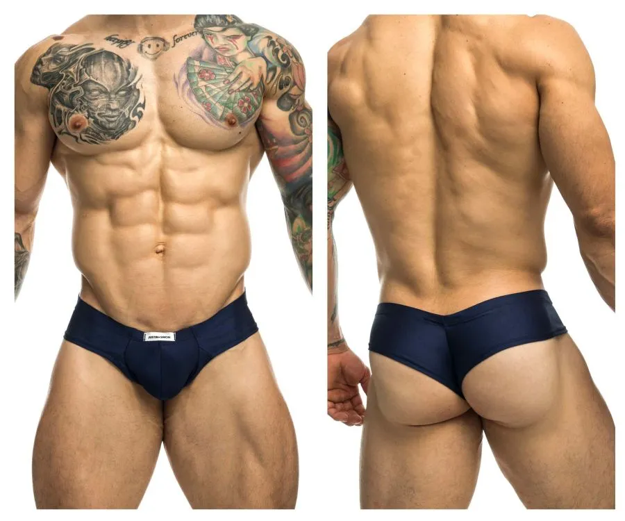 Clothing_Justin   Simon_Mens Underwear JUSTIN SIMON XSJ22 Cheek Briefs Color Navy