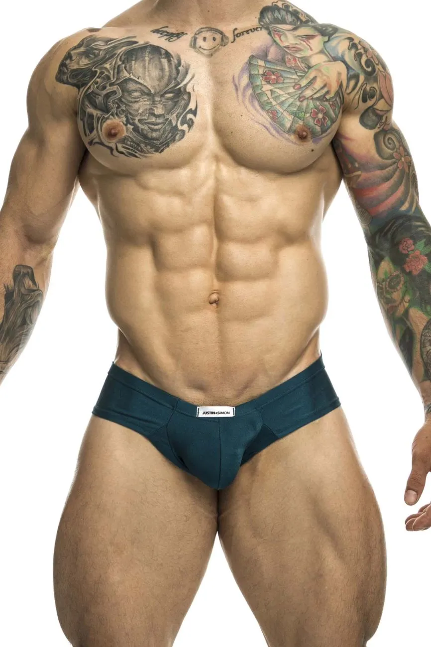 Clothing_Justin   Simon_Mens Underwear JUSTIN SIMON XSJ22 Cheek Briefs Color Opal Green