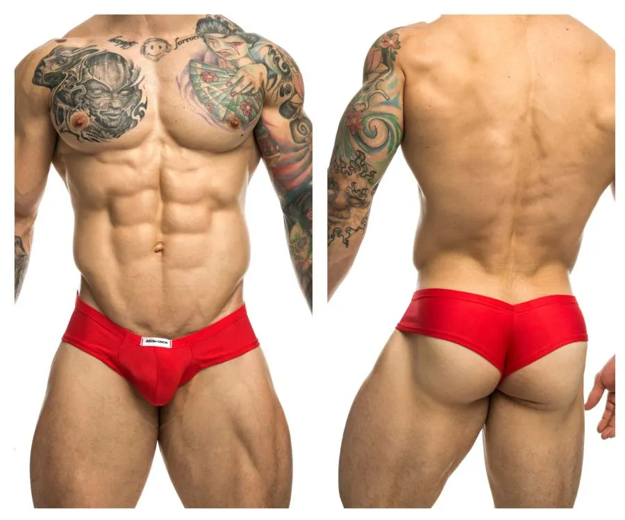 Clothing_Justin   Simon_Mens Underwear JUSTIN SIMON XSJ22 Cheek Briefs Color Red