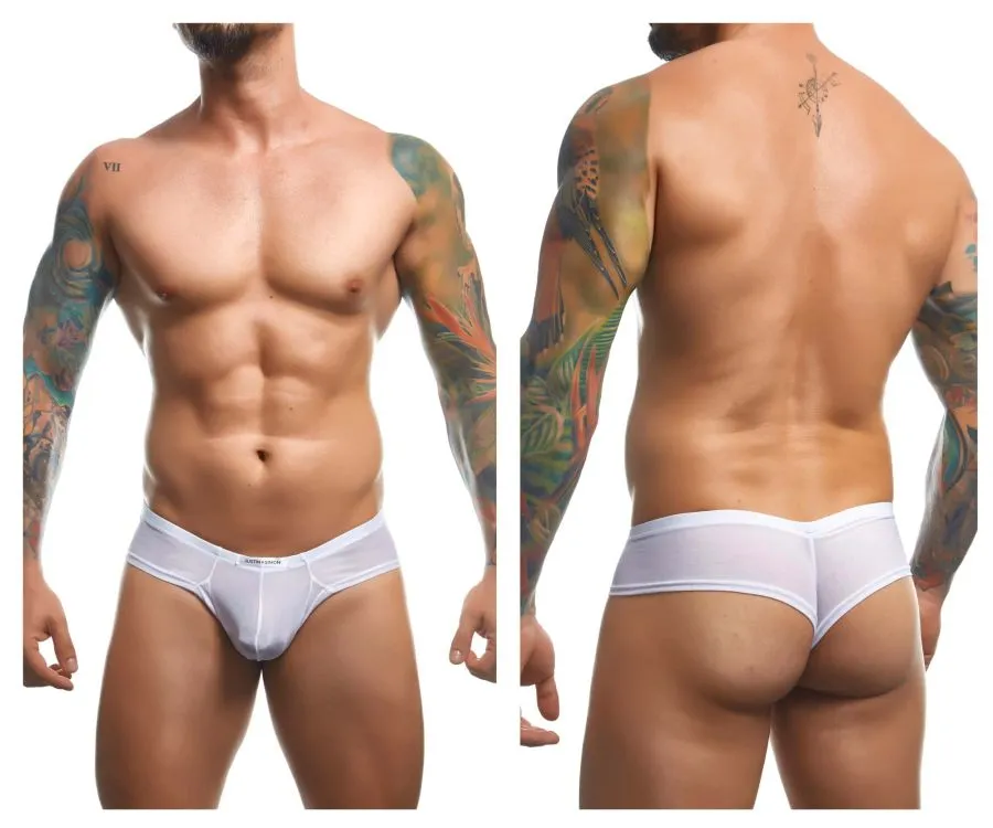Clothing_Justin   Simon_Mens Underwear JUSTIN SIMON XSJ22 Cheek Briefs Color White Mesh