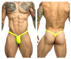 Clothing_Justin   Simon_Mens Underwear JUSTIN SIMON XSJBU02 Bulge Thongs Color Neon Green