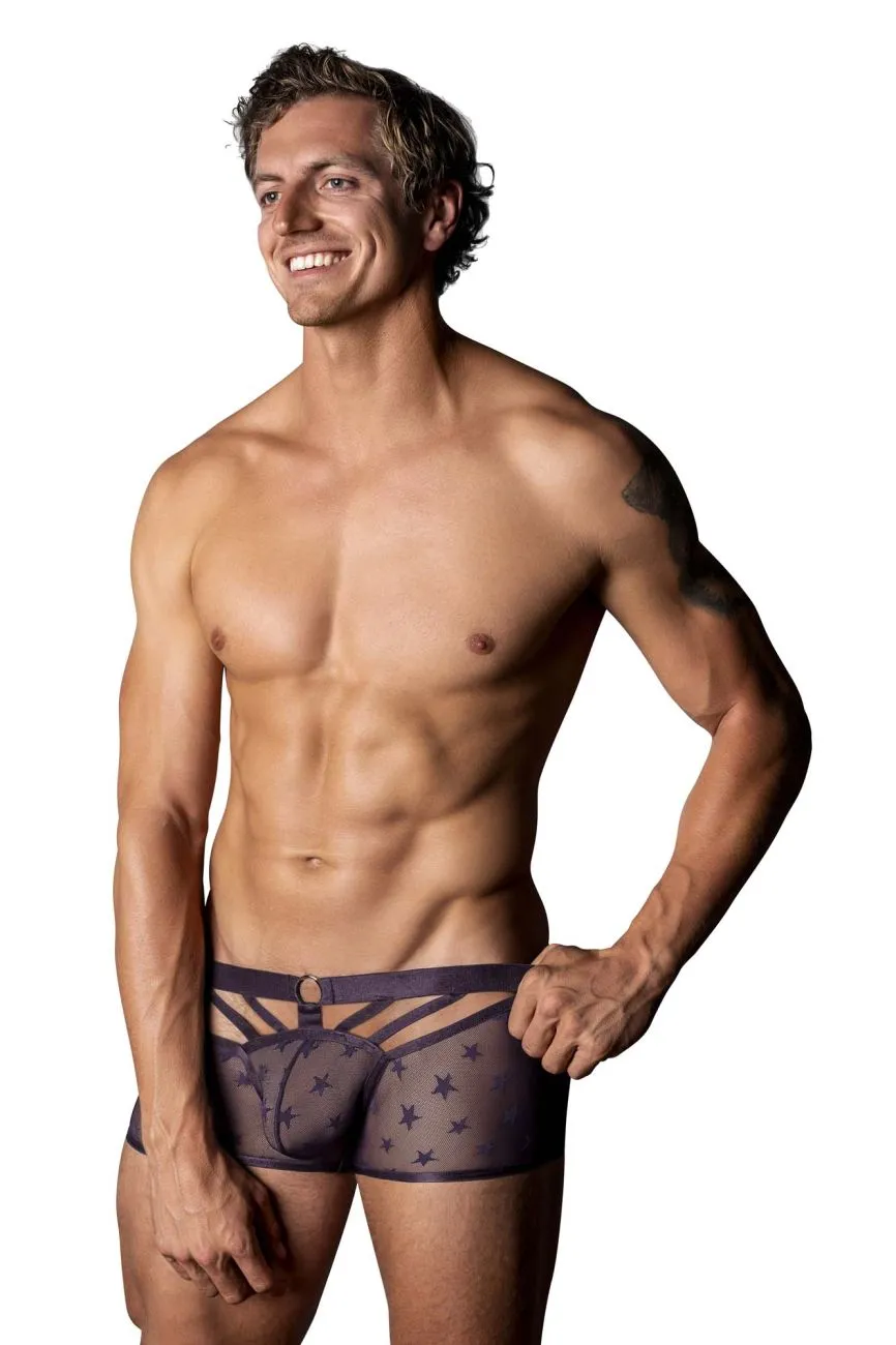 Clothing_Male Power_Mens Underwear Male Power 122-291 Love Star Short with Ring Color Purple