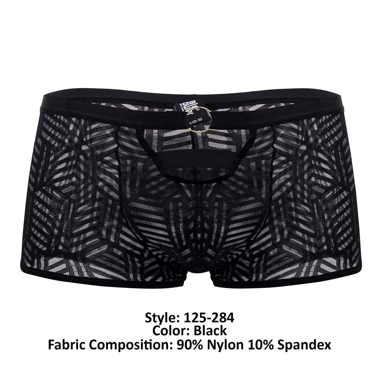 Clothing_Male Power_Mens Underwear Male Power 125-284 Rude Awakening Cheeky Cutout Short Color Black