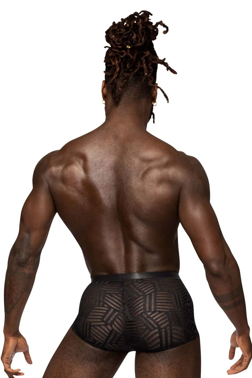 Clothing_Male Power_Mens Underwear Male Power 125-284 Rude Awakening Cheeky Cutout Short Color Black