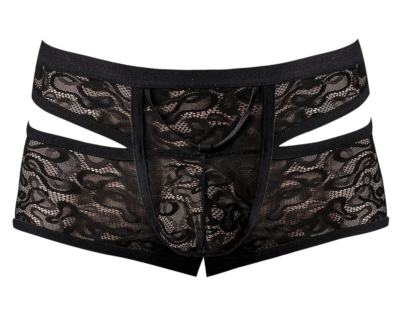 Clothing_Male Power_Mens Underwear Male Power 126-289 Lucifer Cut Out Short Color Black