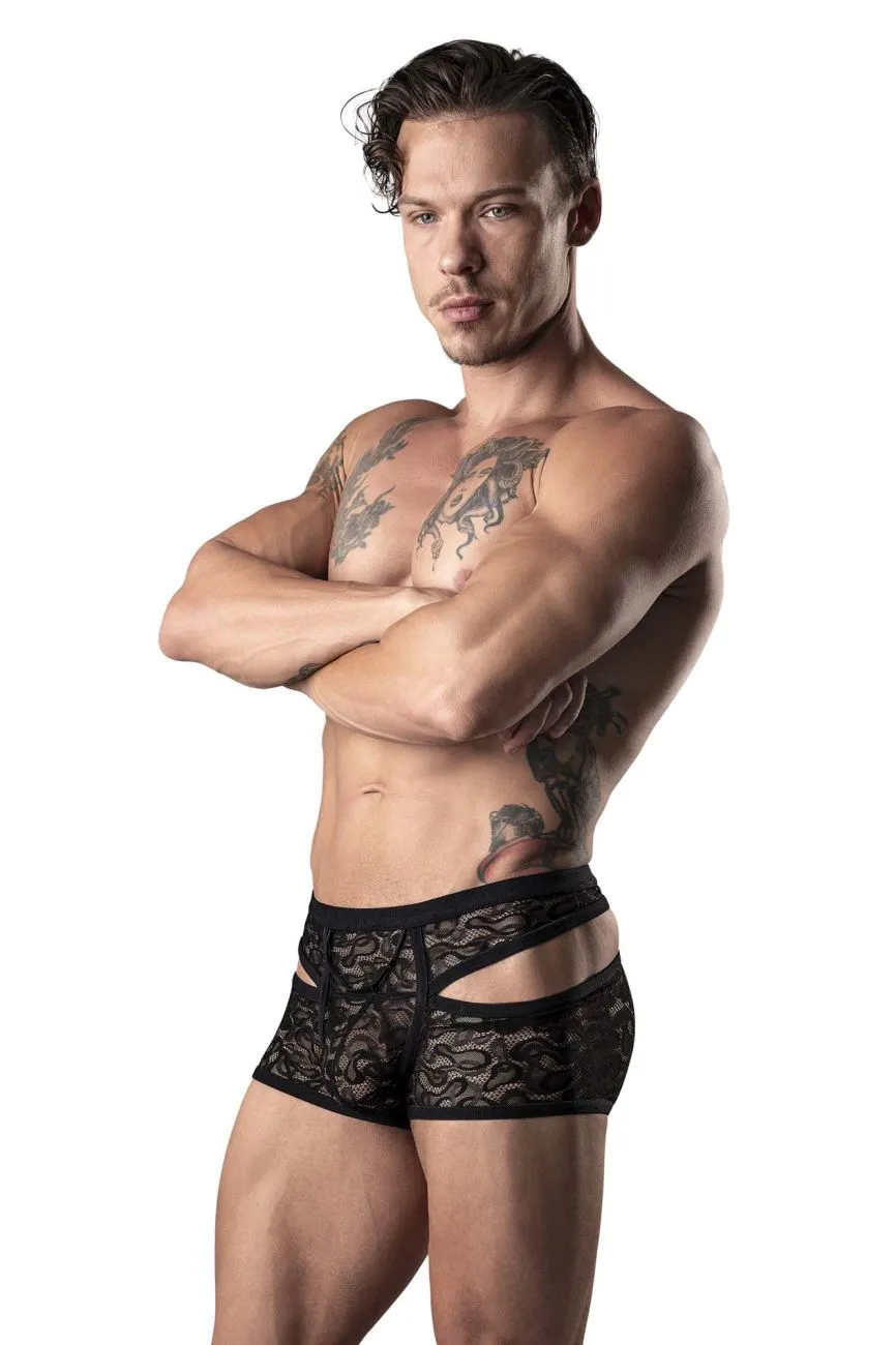 Clothing_Male Power_Mens Underwear Male Power 126-289 Lucifer Cut Out Short Color Black