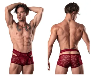 Clothing_Male Power_Mens Underwear Male Power 126-289 Lucifer Cut Out Short Color Burgundy