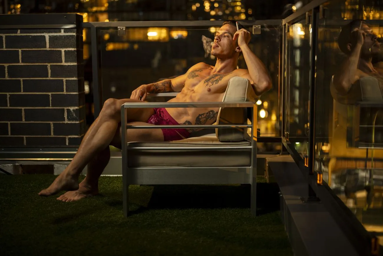 Clothing_Male Power_Mens Underwear Male Power 126-289 Lucifer Cut Out Short Color Burgundy