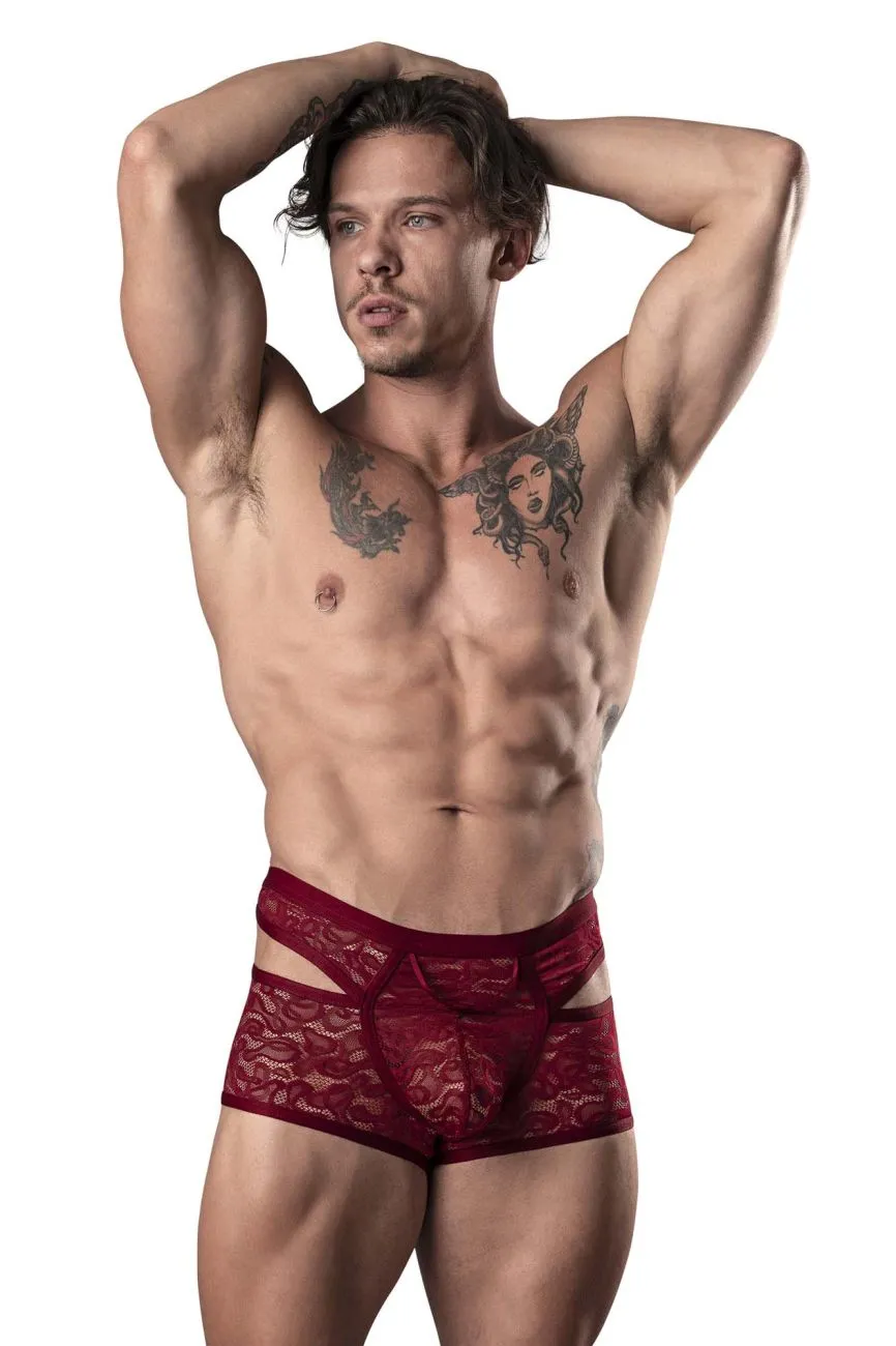 Clothing_Male Power_Mens Underwear Male Power 126-289 Lucifer Cut Out Short Color Burgundy