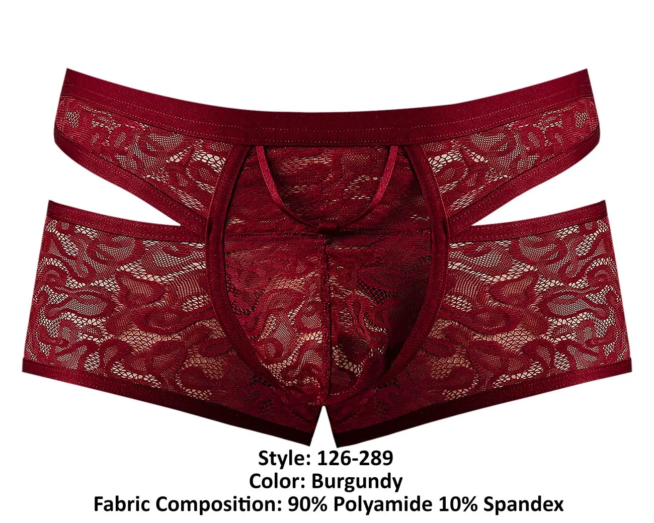Clothing_Male Power_Mens Underwear Male Power 126-289 Lucifer Cut Out Short Color Burgundy