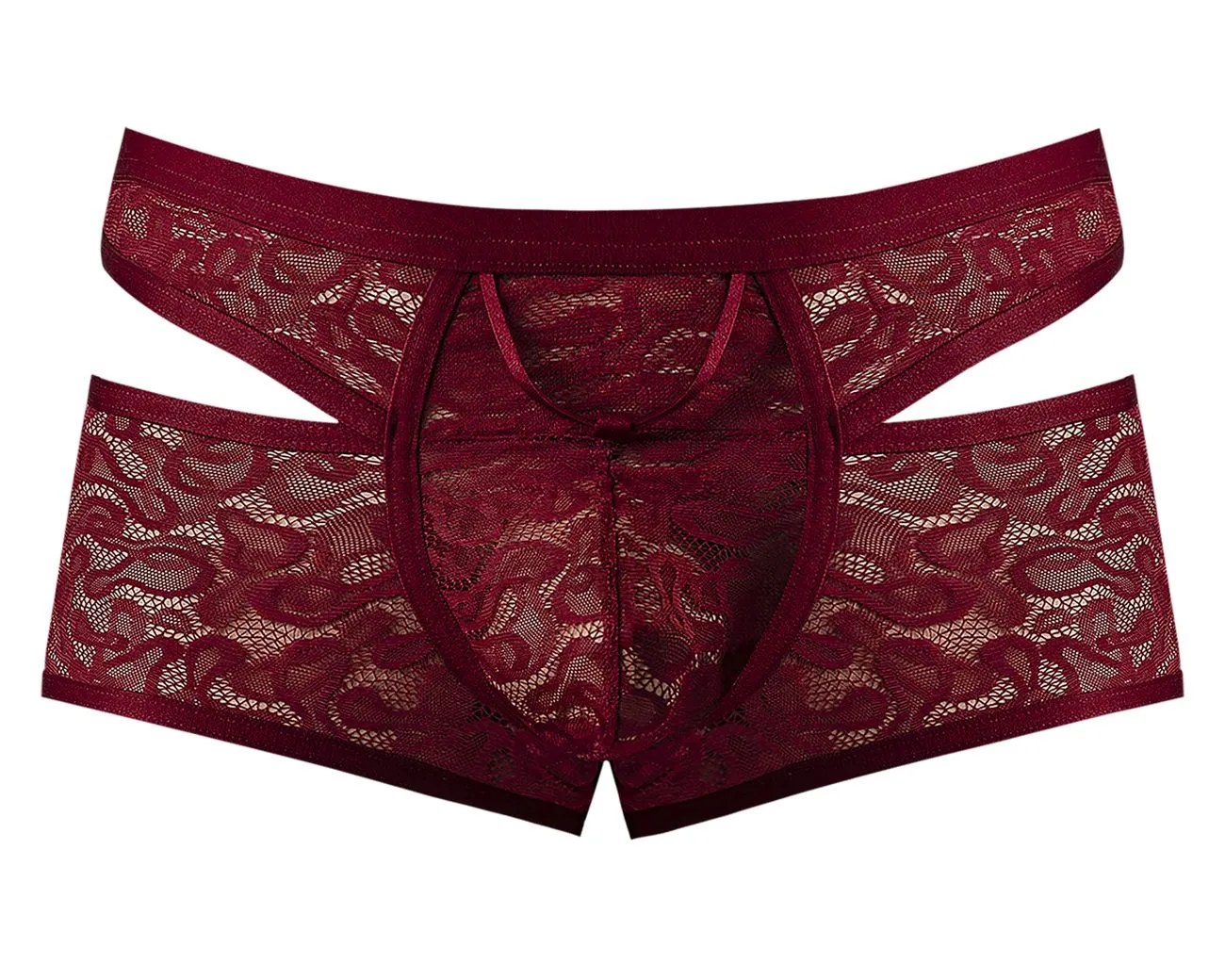 Clothing_Male Power_Mens Underwear Male Power 126-289 Lucifer Cut Out Short Color Burgundy