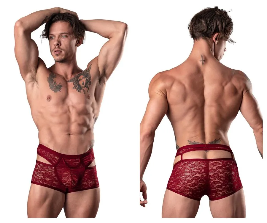Clothing_Male Power_Mens Underwear Male Power 126-289 Lucifer Cut Out Short Color Burgundy