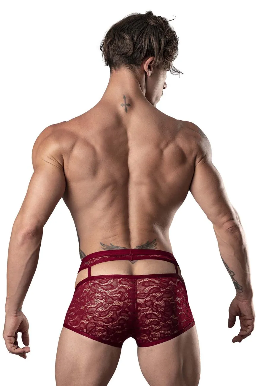 Clothing_Male Power_Mens Underwear Male Power 126-289 Lucifer Cut Out Short Color Burgundy