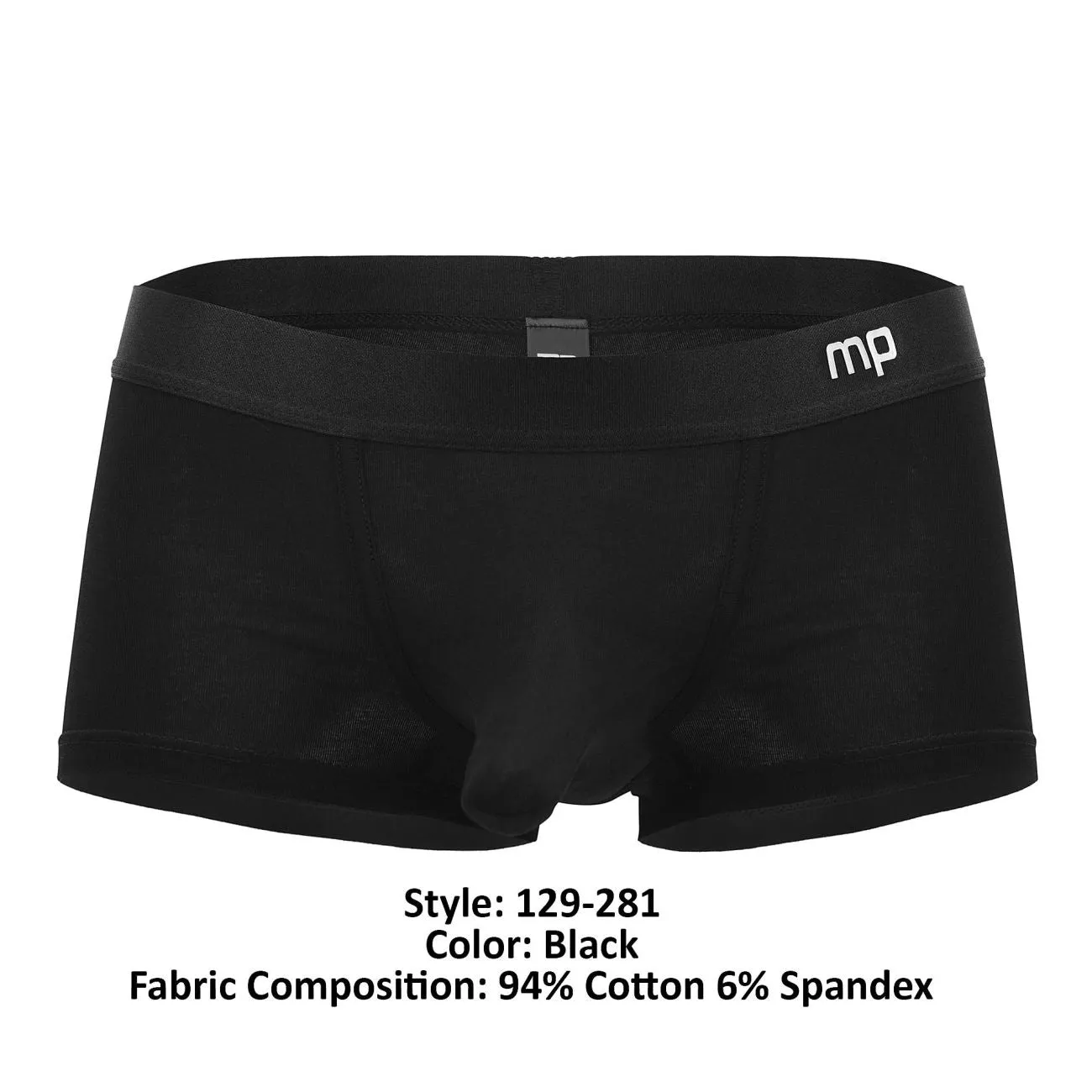 Clothing_Male Power_Mens Underwear Male Power 129-281 Easy Breezy Mini Short with Sleeve Color Black