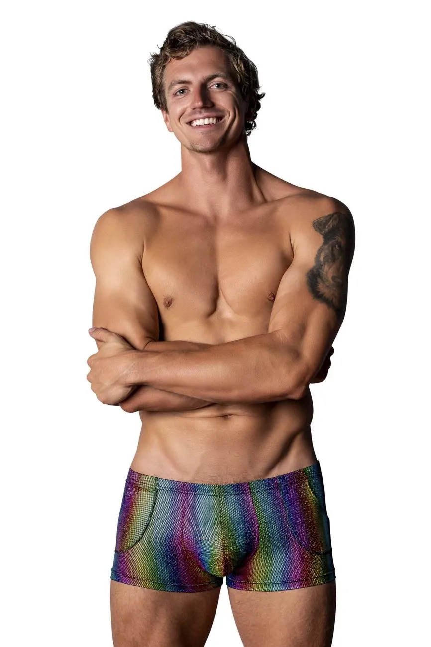 Clothing_Male Power_Mens Underwear Male Power 132-297 Pack N Play Pocket Short Color Rainbow