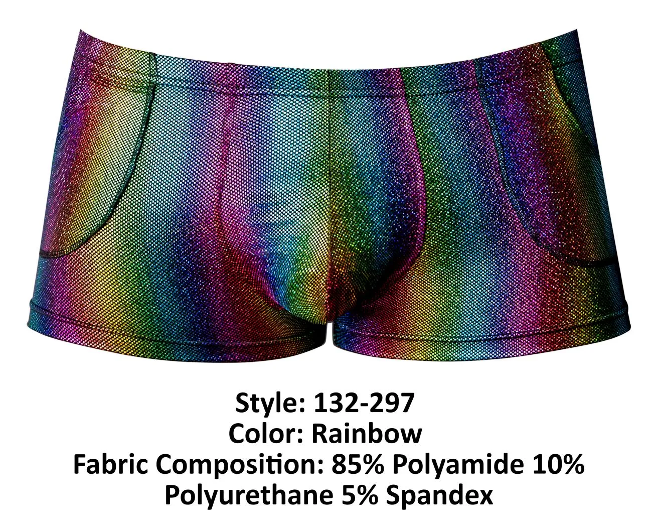 Clothing_Male Power_Mens Underwear Male Power 132-297 Pack N Play Pocket Short Color Rainbow
