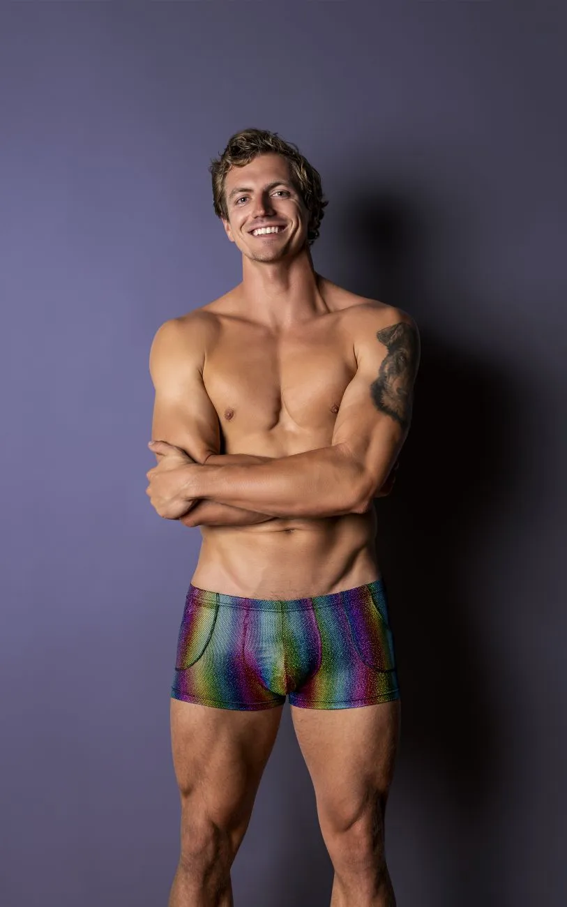 Clothing_Male Power_Mens Underwear Male Power 132-297 Pack N Play Pocket Short Color Rainbow