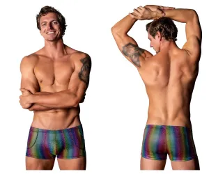Clothing_Male Power_Mens Underwear Male Power 132-297 Pack N Play Pocket Short Color Rainbow