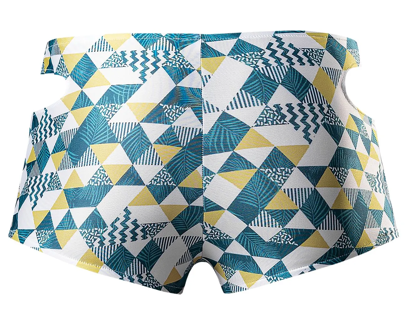 Clothing_Male Power_Mens Underwear Male Power 141-292 Cut It Out Cut Out Mini Short Color Blue-Green-White