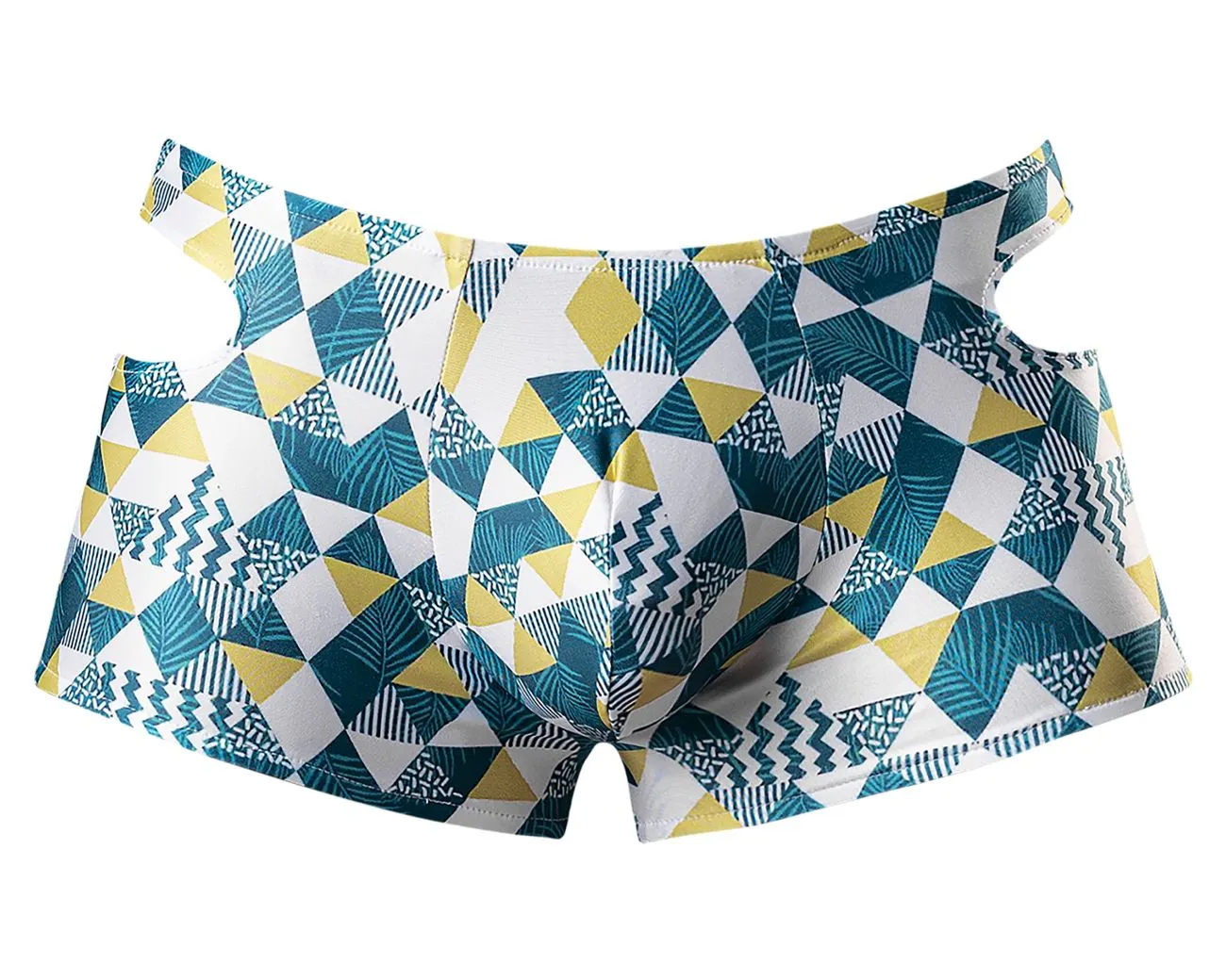 Clothing_Male Power_Mens Underwear Male Power 141-292 Cut It Out Cut Out Mini Short Color Blue-Green-White