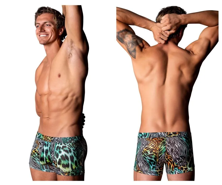 Clothing_Male Power_Mens Underwear Male Power 143-295 Go Wild Uplift Mini Short Color Multi Animal