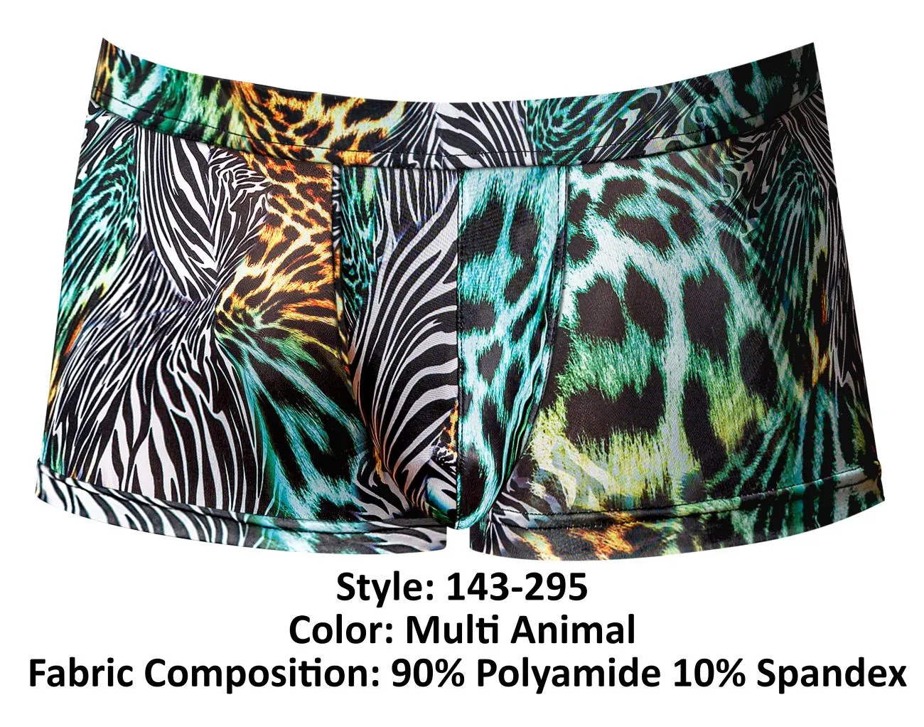 Clothing_Male Power_Mens Underwear Male Power 143-295 Go Wild Uplift Mini Short Color Multi Animal