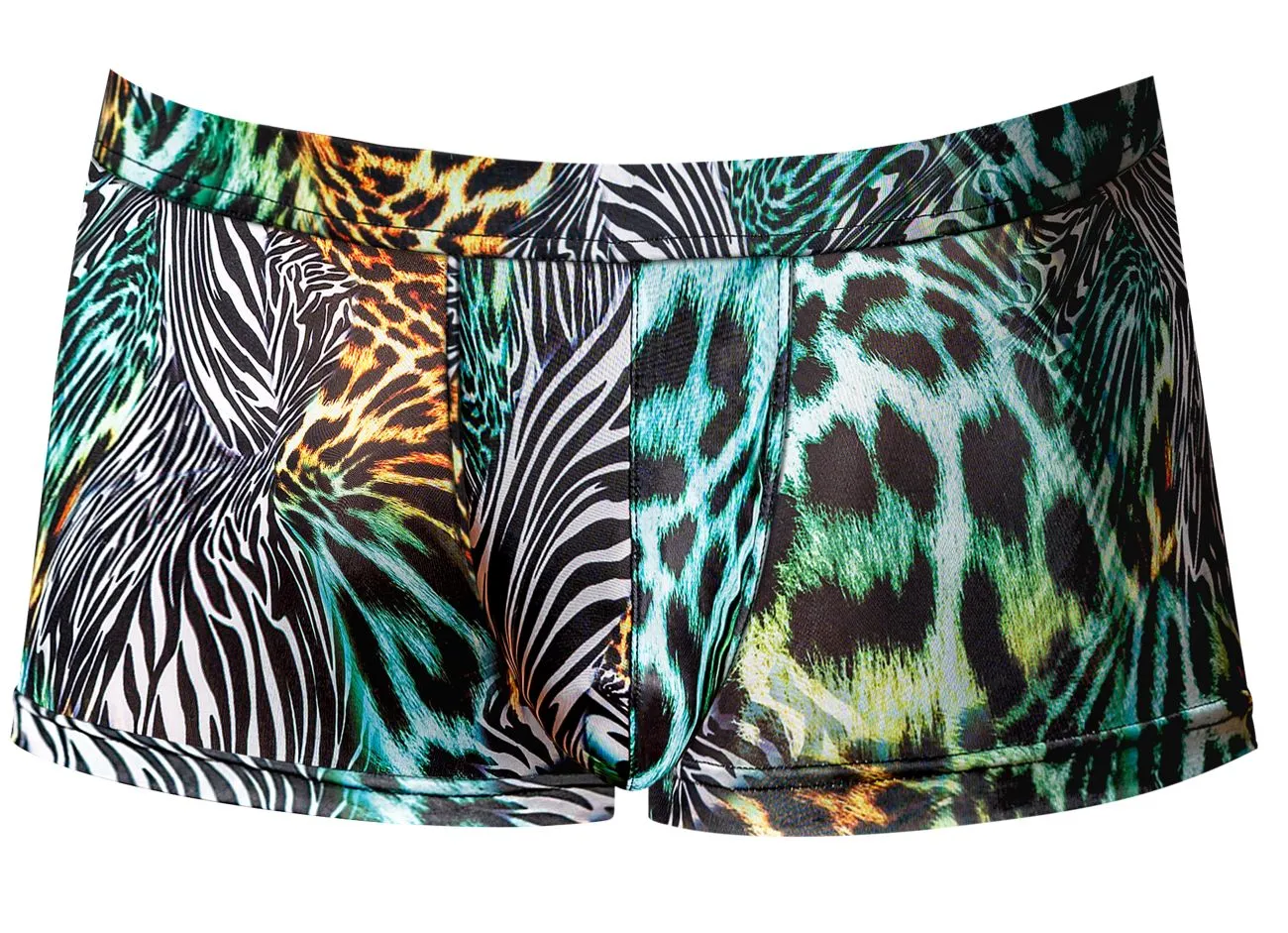 Clothing_Male Power_Mens Underwear Male Power 143-295 Go Wild Uplift Mini Short Color Multi Animal