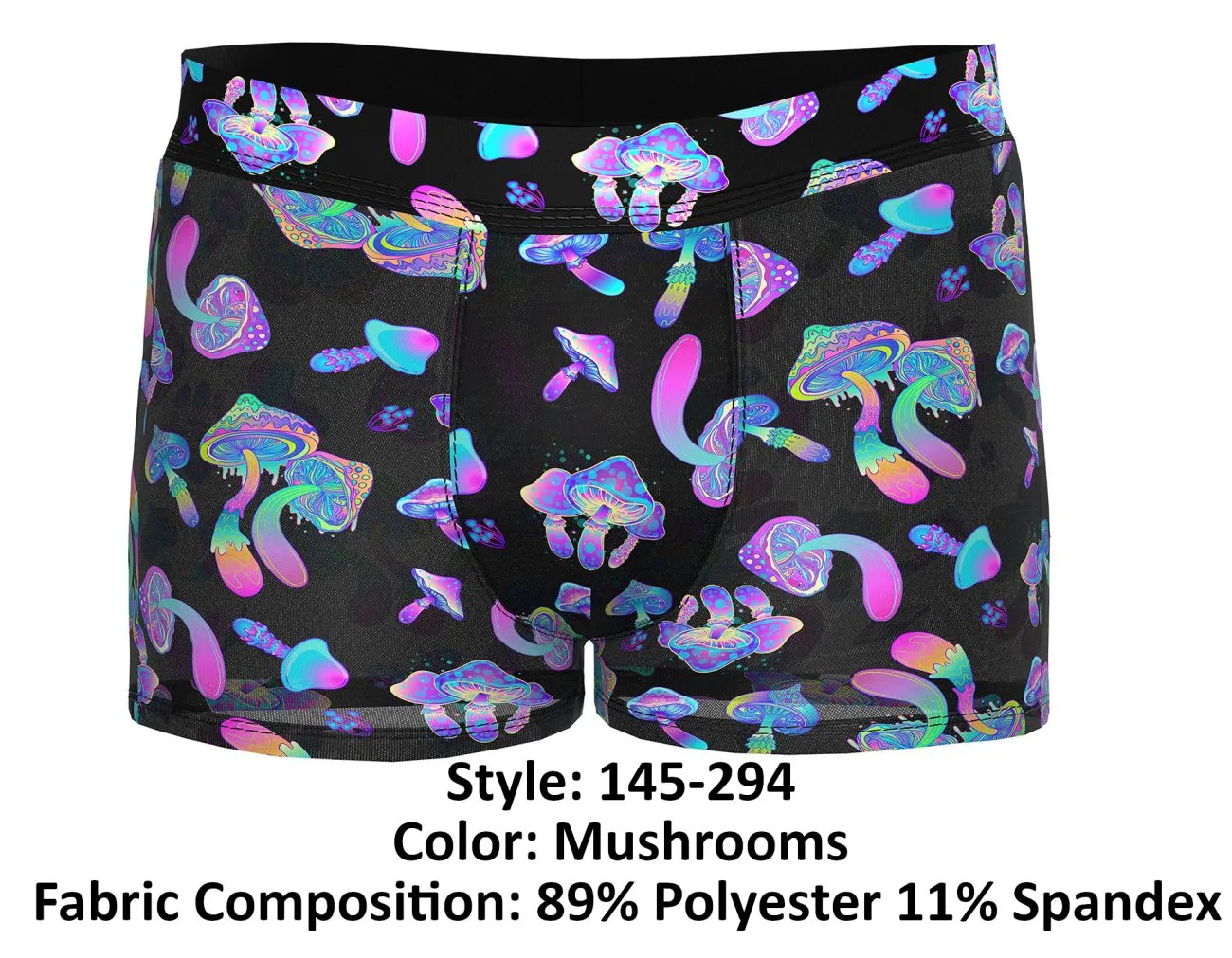 Clothing_Male Power_Mens Underwear Male Power 145-294 Hazy Dayz Pouch Short Color Mushrooms