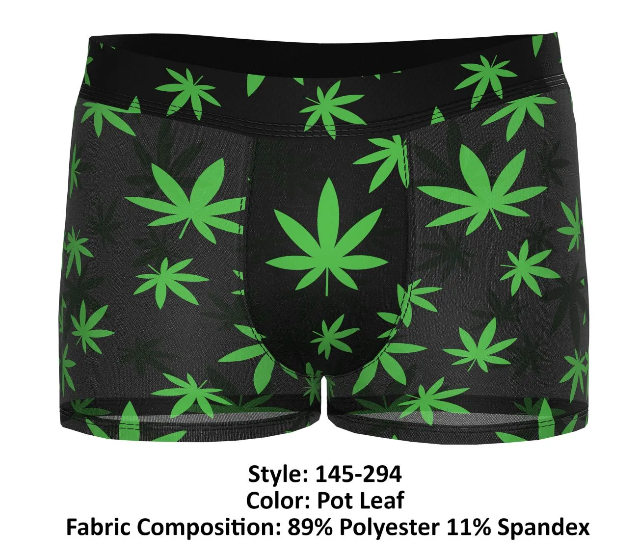 Clothing_Male Power_Mens Underwear Male Power 145-294 Hazy Dayz Pouch Short Color Pot Leaf