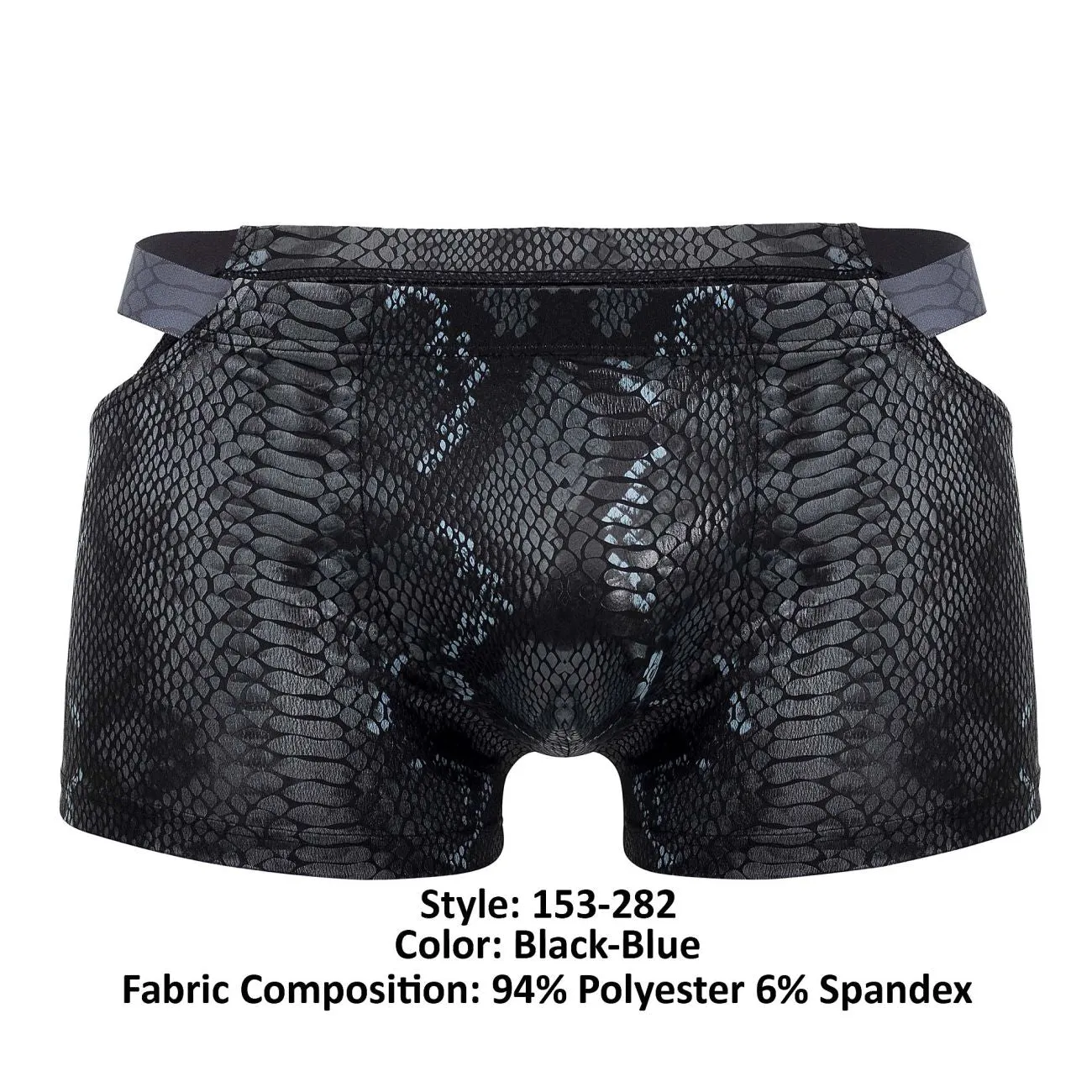 Clothing_Male Power_Mens Underwear Male Power 153-282 S-naked Pouch Short Color Black-Blue