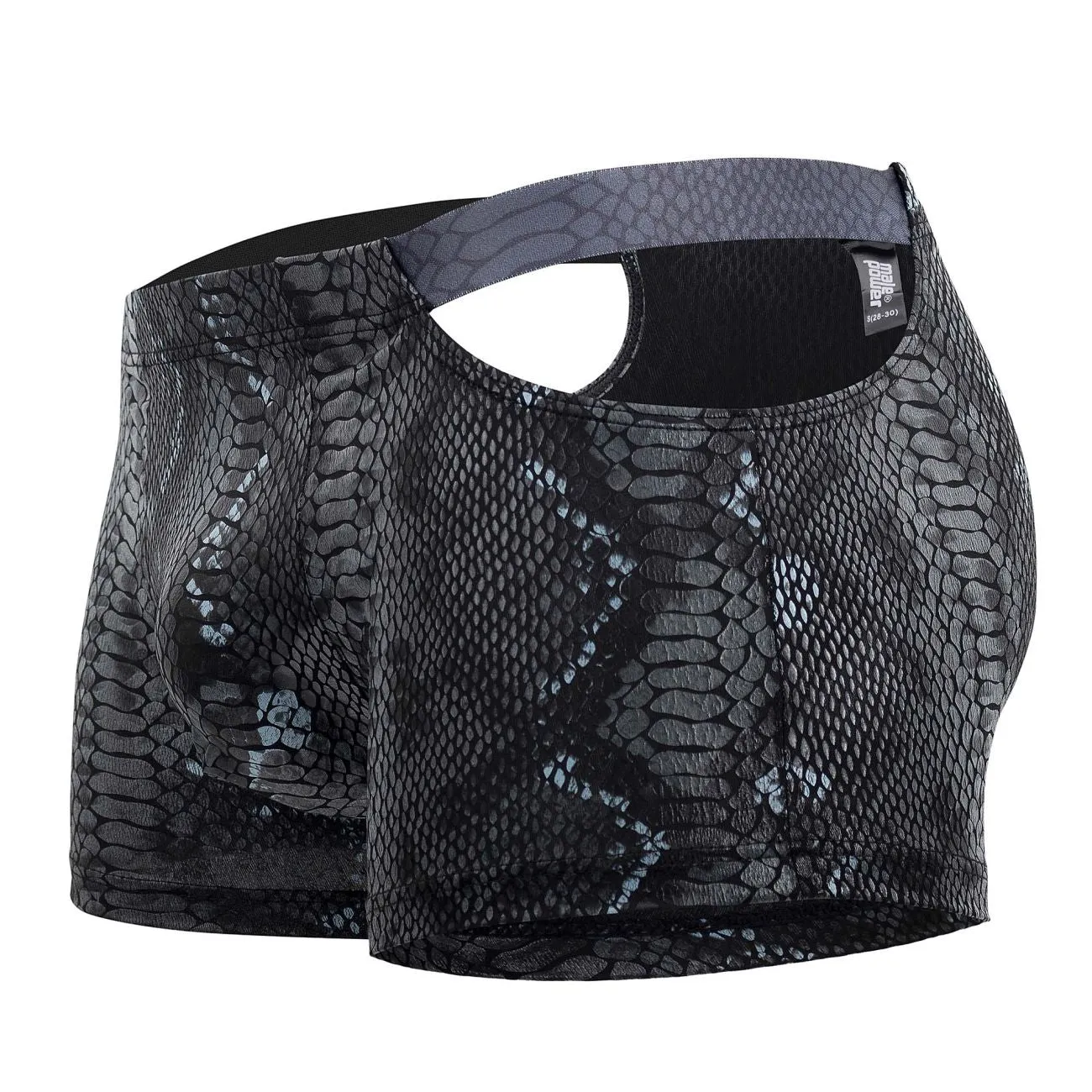 Clothing_Male Power_Mens Underwear Male Power 153-282 S-naked Pouch Short Color Black-Blue
