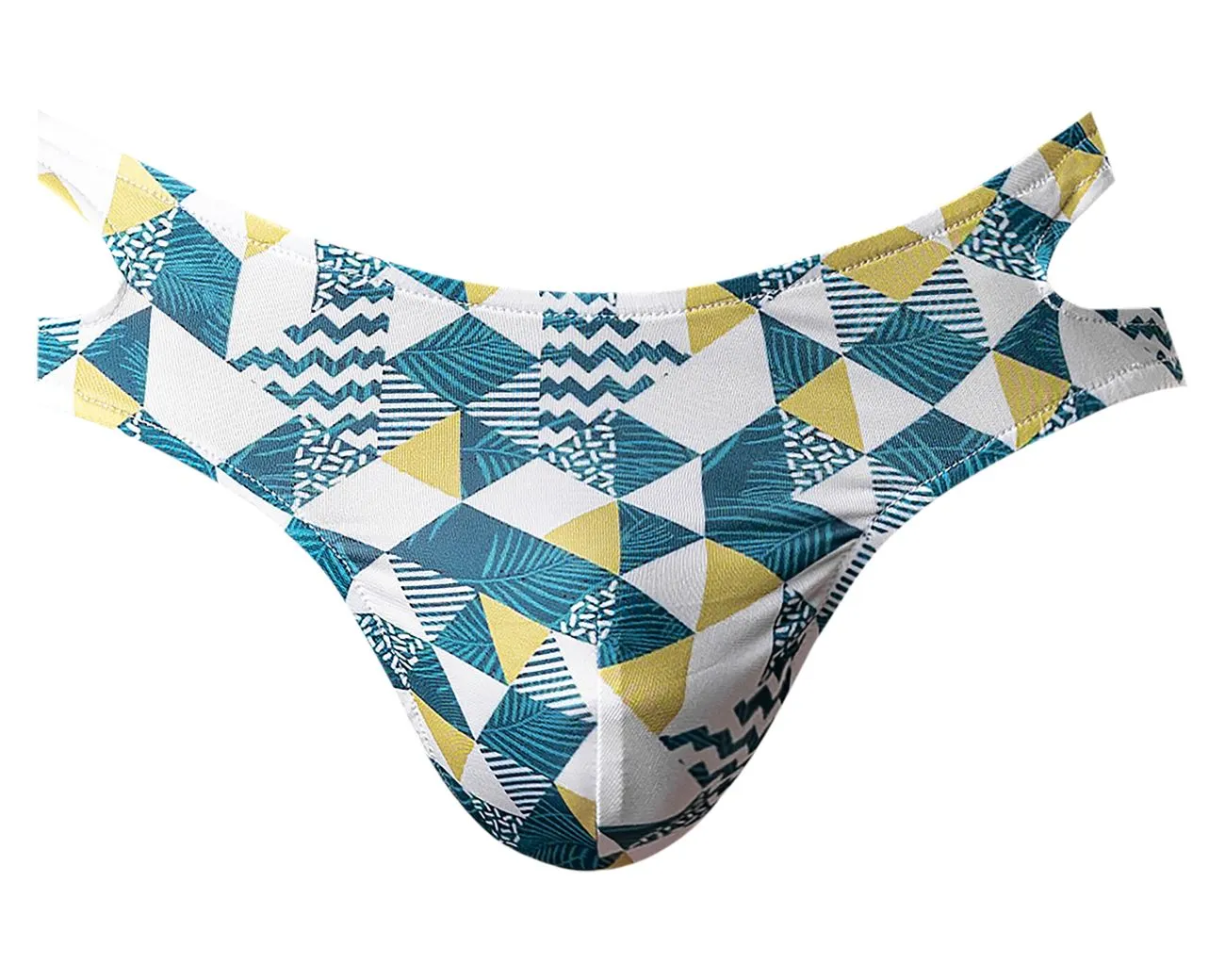 Clothing_Male Power_Mens Underwear Male Power 302-292 Cut It Out Cut Out Moonshine Color Blue-Green-White