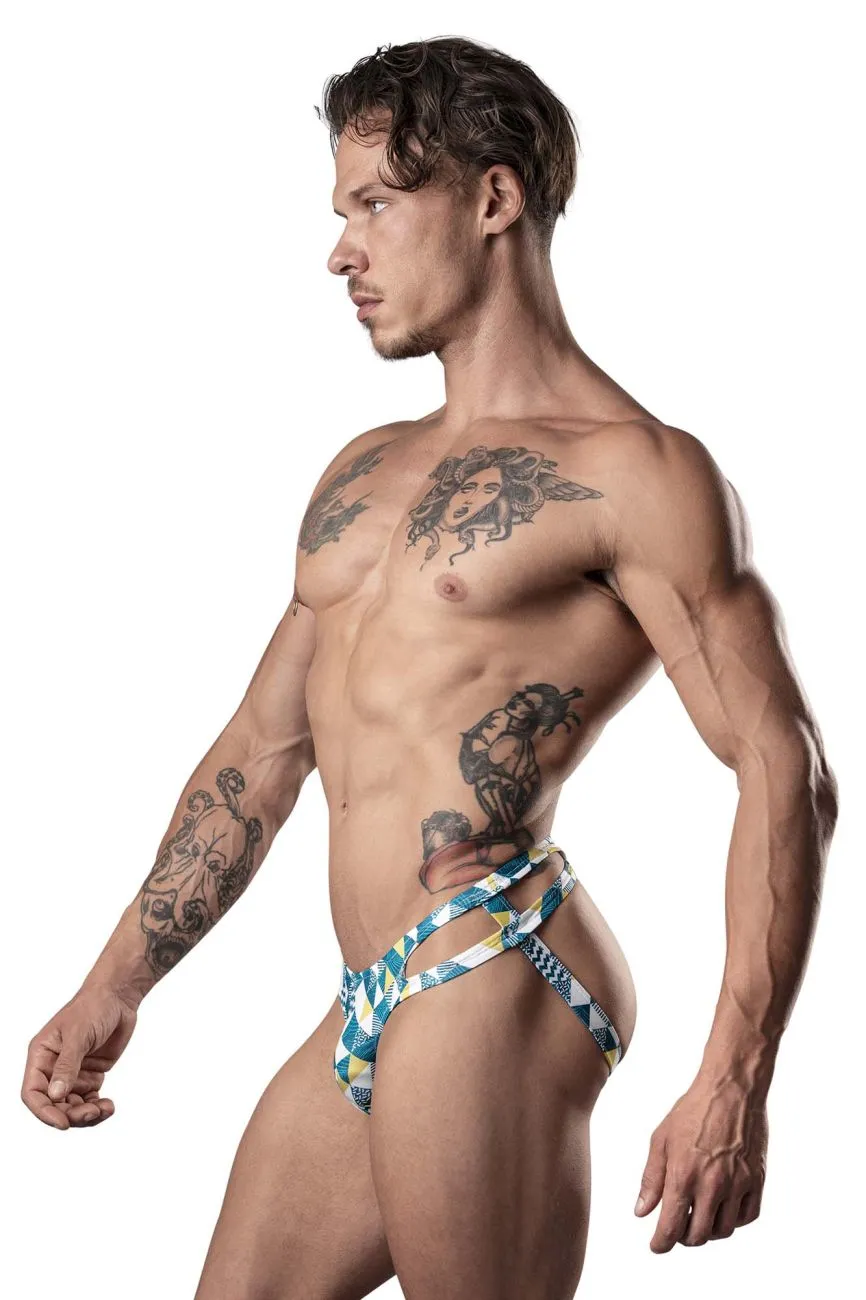 Clothing_Male Power_Mens Underwear Male Power 302-292 Cut It Out Cut Out Moonshine Color Blue-Green-White