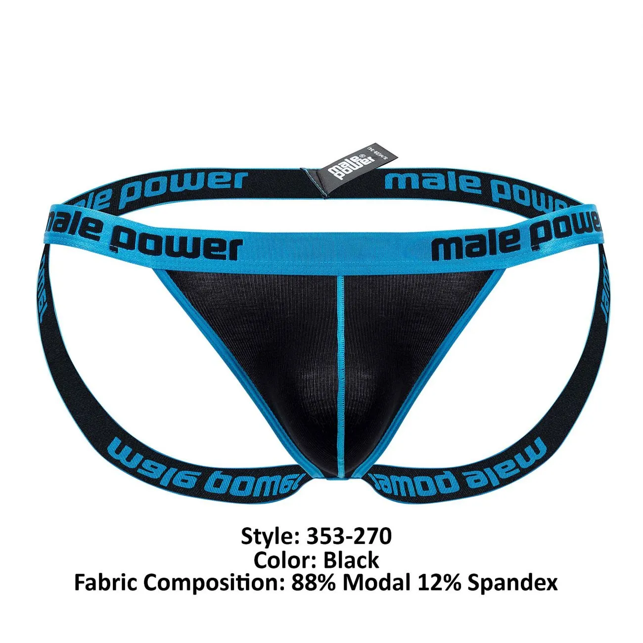 Clothing_Male Power_Mens Underwear Male Power 353-270 Casanova Uplift Jock Color Black