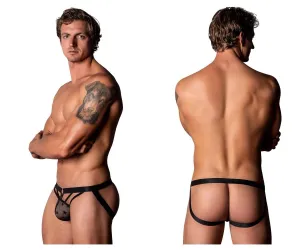 Clothing_Male Power_Mens Underwear Male Power 386-291 Love Star Jock with Ring Color Black