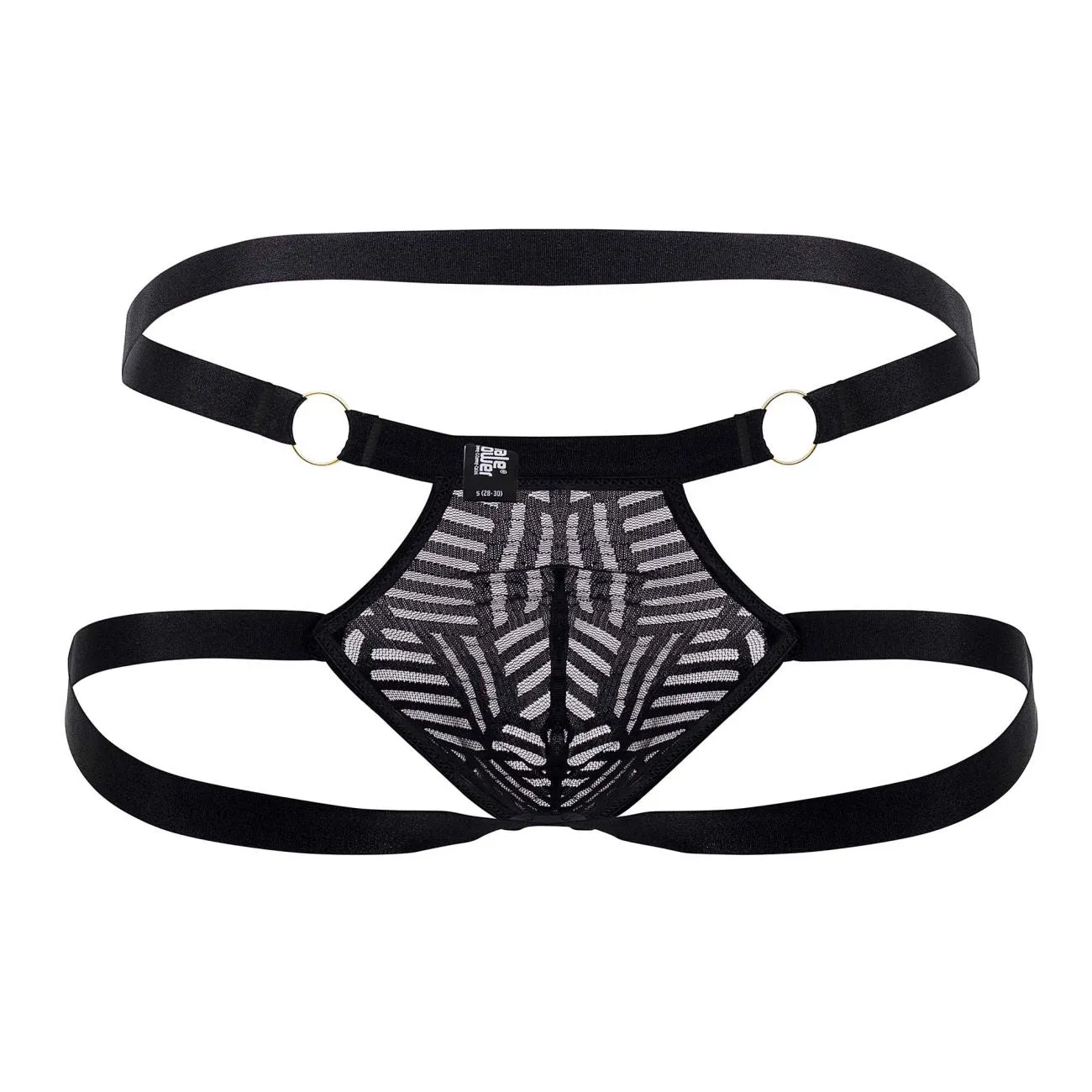 Clothing_Male Power_Mens Underwear Male Power 387-284 Rude Awakening Ring Jock Color Black