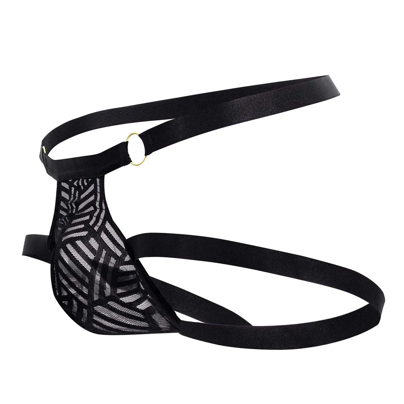Clothing_Male Power_Mens Underwear Male Power 387-284 Rude Awakening Ring Jock Color Black