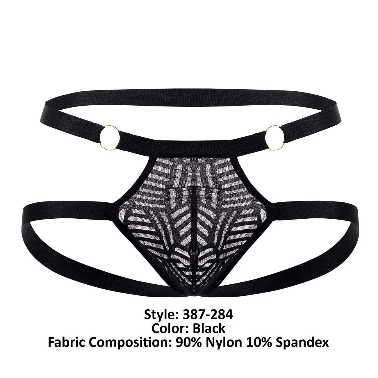 Clothing_Male Power_Mens Underwear Male Power 387-284 Rude Awakening Ring Jock Color Black