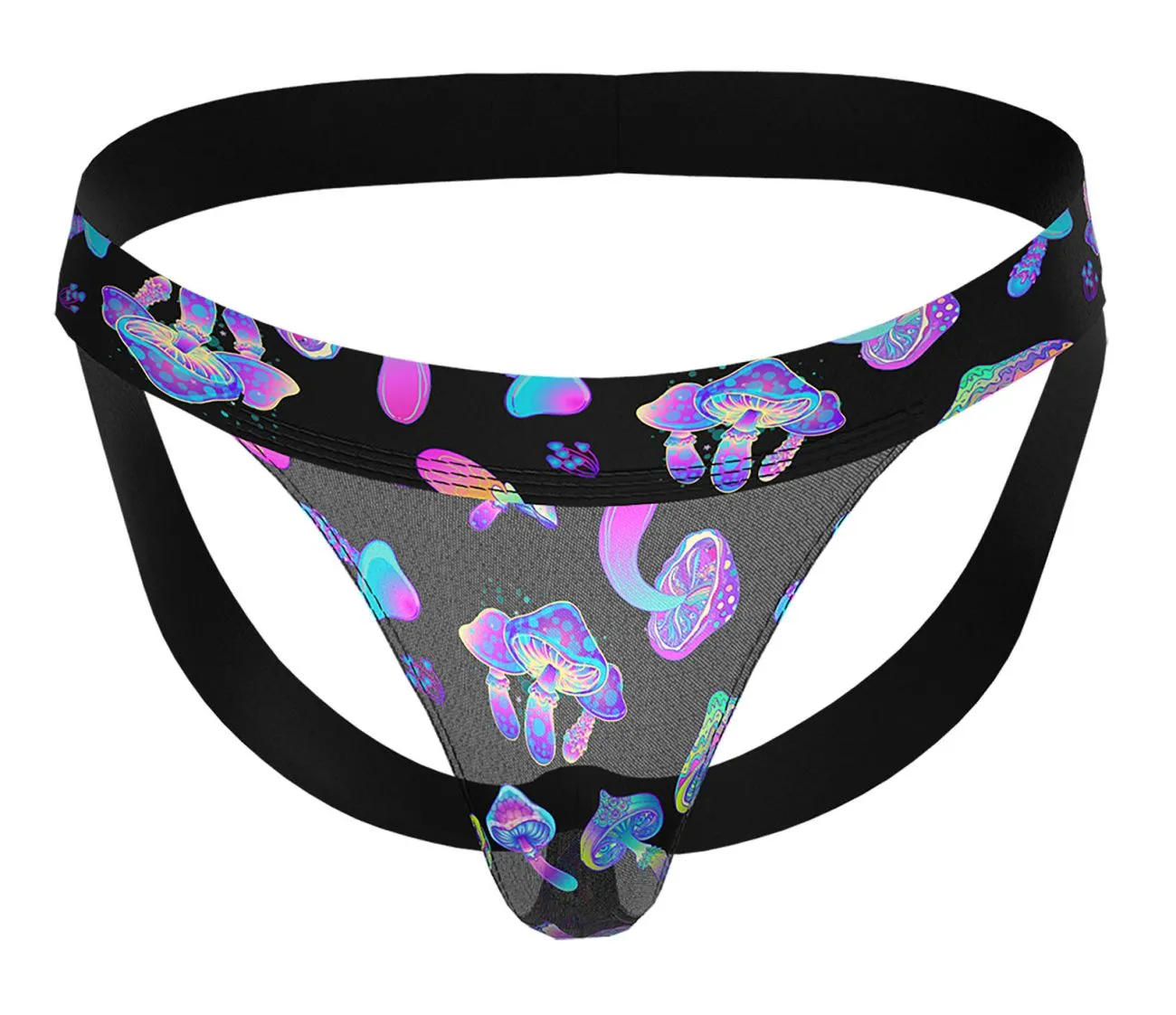 Clothing_Male Power_Mens Underwear Male Power 390-294 Hazy Dayz Jock Color Mushrooms