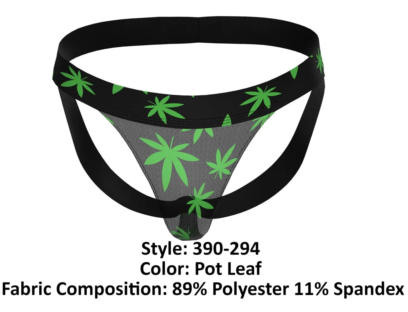 Clothing_Male Power_Mens Underwear Male Power 390-294 Hazy Dayz Jock Color Pot Leaf