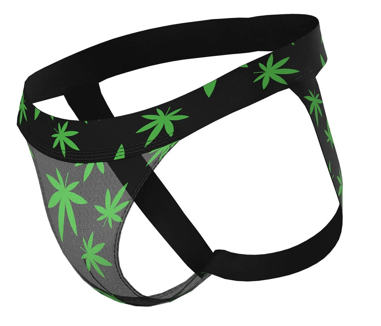 Clothing_Male Power_Mens Underwear Male Power 390-294 Hazy Dayz Jock Color Pot Leaf