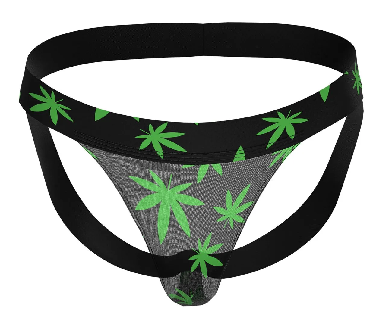 Clothing_Male Power_Mens Underwear Male Power 390-294 Hazy Dayz Jock Color Pot Leaf
