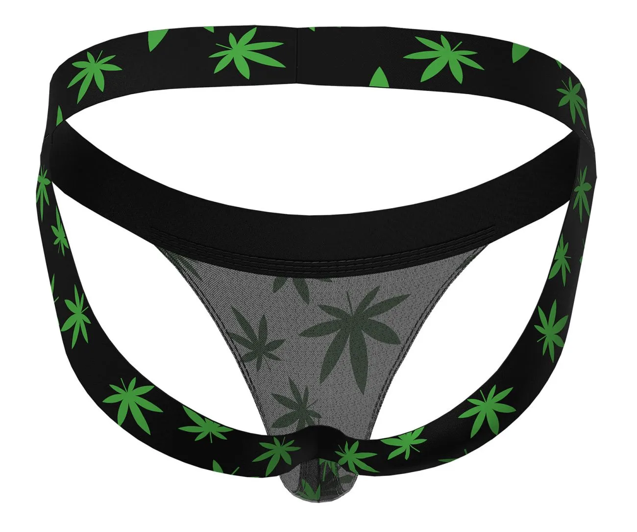 Clothing_Male Power_Mens Underwear Male Power 390-294 Hazy Dayz Jock Color Pot Leaf