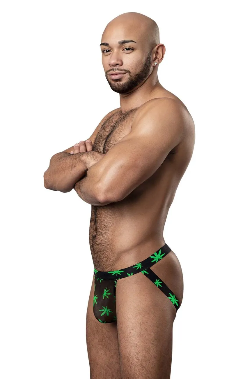 Clothing_Male Power_Mens Underwear Male Power 390-294 Hazy Dayz Jock Color Pot Leaf