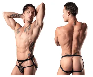 Clothing_Male Power_Mens Underwear Male Power 394-289 Lucifer Strappy Jock Color Black