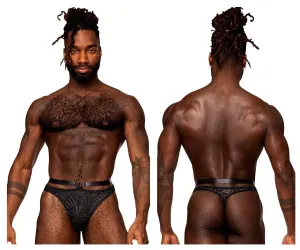 Clothing_Male Power_Mens Underwear Male Power 415-284 Rude Awakening Strap Thong Color Black