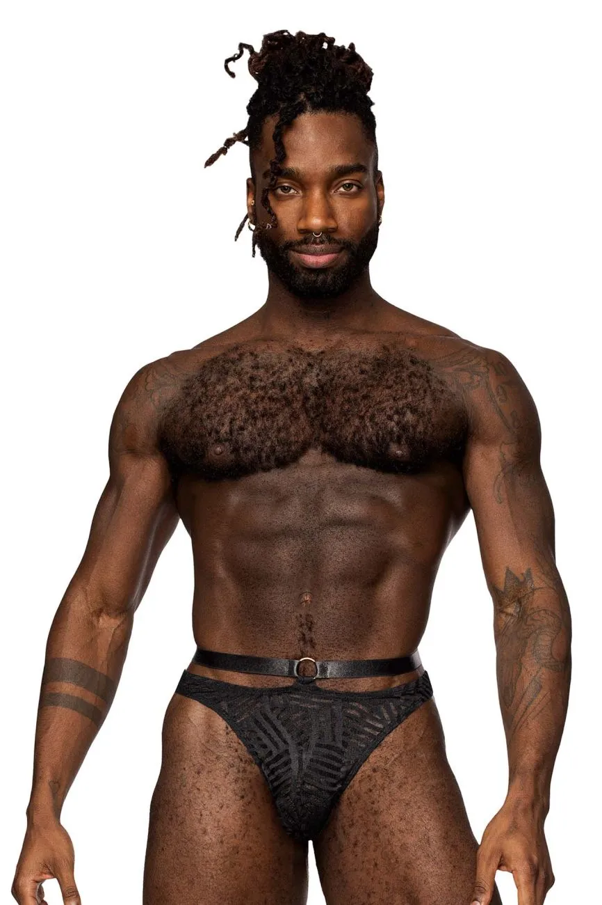 Clothing_Male Power_Mens Underwear Male Power 415-284 Rude Awakening Strap Thong Color Black