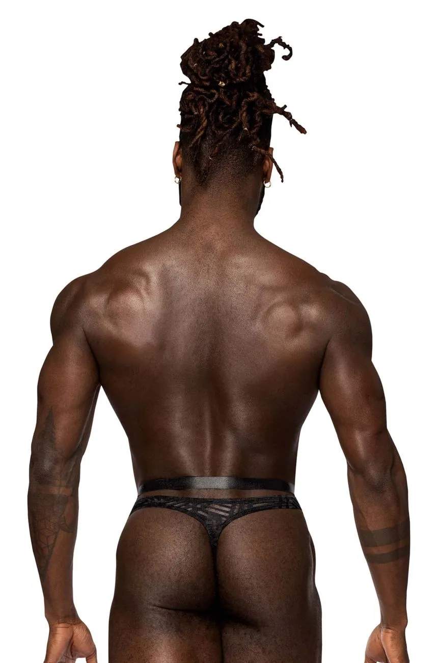 Clothing_Male Power_Mens Underwear Male Power 415-284 Rude Awakening Strap Thong Color Black