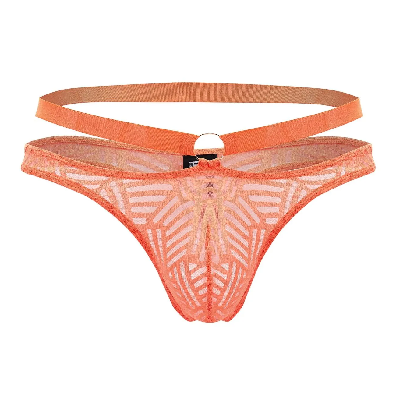 Clothing_Male Power_Mens Underwear Male Power 415-284 Rude Awakening Strap Thong Color Neon Orange