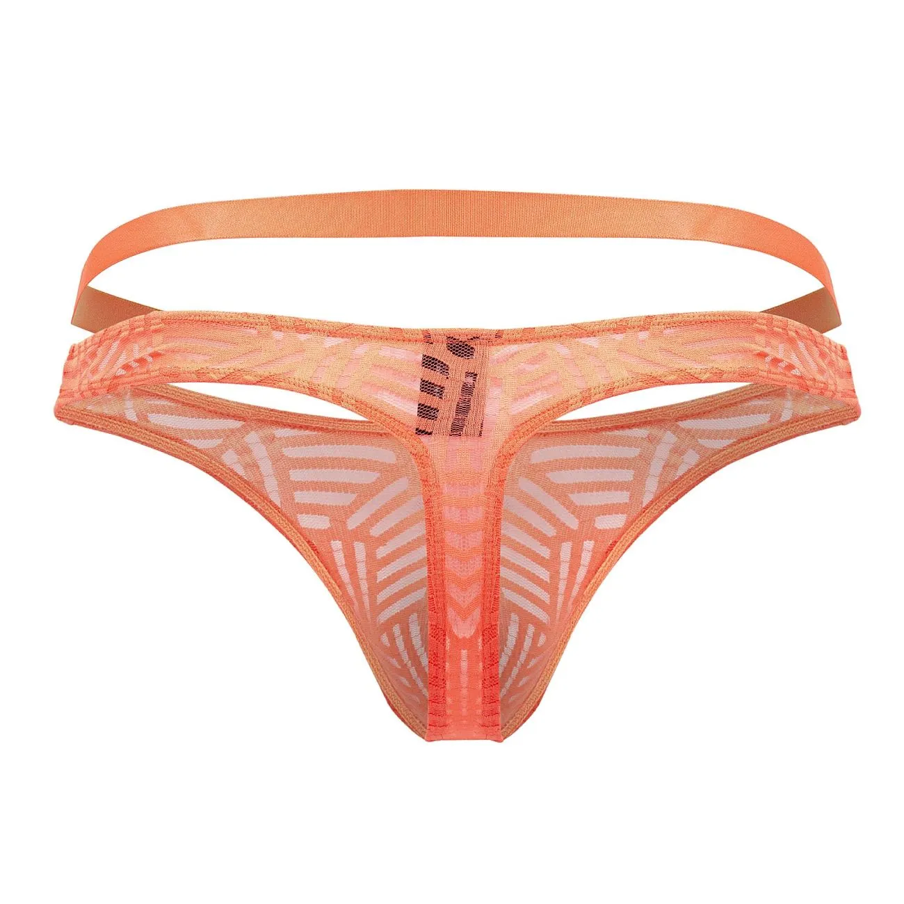 Clothing_Male Power_Mens Underwear Male Power 415-284 Rude Awakening Strap Thong Color Neon Orange